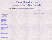 Tablet Screenshot of exoticplantsplus.com